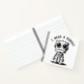 Sad Robot - Ich brauche einen Neustart Notizblock (Innenseite)