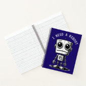 Sad Robot - Ich brauche einen Neustart Notizblock (Innenseite)