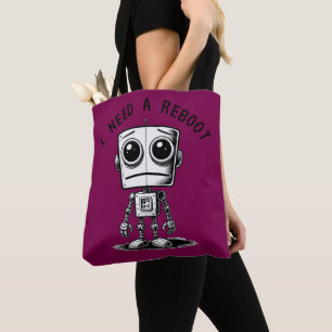 Sad Robot - Ich brauche einen Neustart Tasche