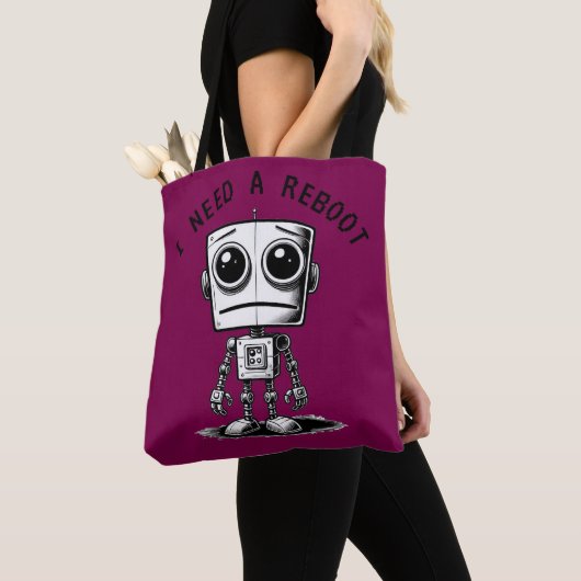 Sad Robot - Ich brauche einen Neustart Tasche (Von Nahem)
