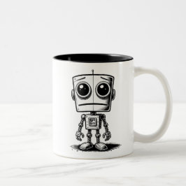 Sad Robot - Ich brauche einen Neustart Zweifarbige Tasse