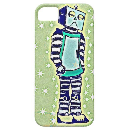 Sad Robot iPhone Case (Rückseite)