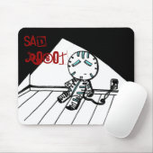 Sad Robot Mousepad (Mit Mouse)
