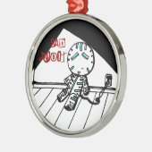 Sad Robot Ornament Aus Metall (Links)