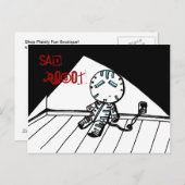 Sad Robot Postcard Postkarte (Vorne/Hinten)