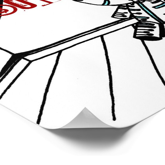 Sad Robot Poster (Ecke)