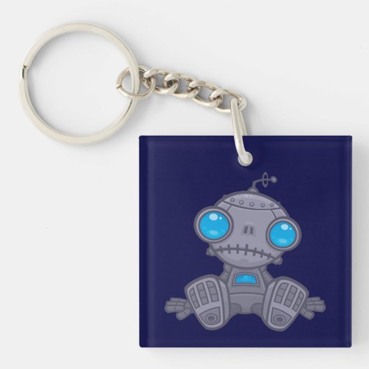 Sad Robot Schlüsselanhänger (Vorderseite)