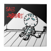 Sad Robot Tile Fliese (Vorderseite)