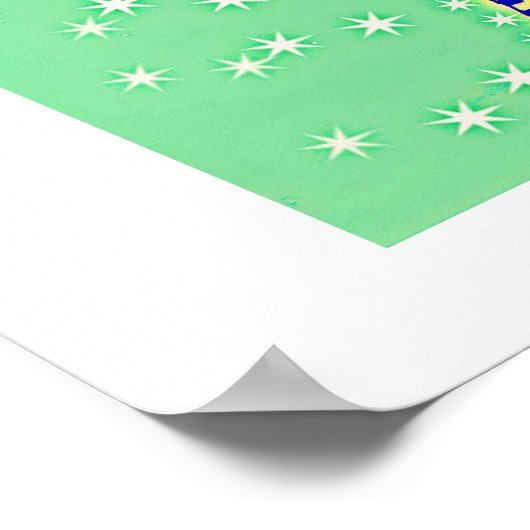 Sad Robot Tricolor Poster (Ecke)