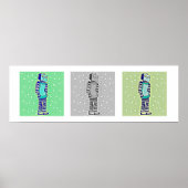 Sad Robot Tricolor Poster (Vorne)