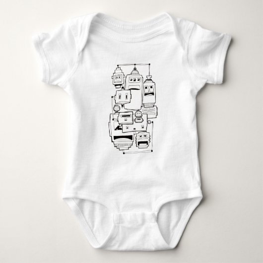 Sad Robots Baby Strampler (Vorderseite)