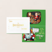 Sad Santa Brings Cheer (Familienversion) Folienkarte (Anzeige)