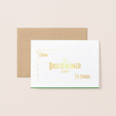 Sad Santa Brings Cheer (Familienversion) Folienkarte (Vorderseite mit Umschlag)