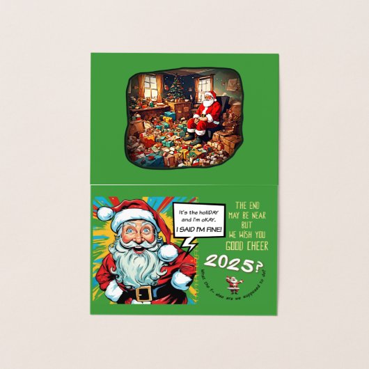 Sad Santa Brings Cheer Folienkarte (Innenseite)