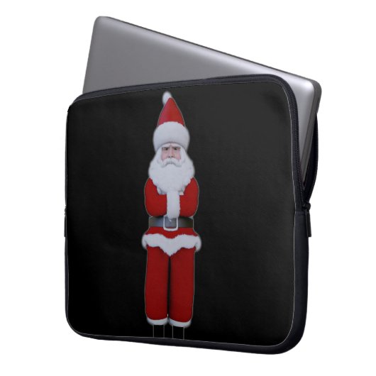 Sad Santa enttäuschte Weihnachtsfeiertage Laptopschutzhülle (Vorderseite Links)