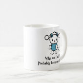 Sad Sarcastic Poodle Dog Kaffeetasse (VorderseiteRechts)