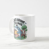 Sad Shark Taco Break Funny Kaffeetasse (Vorderseite Links)