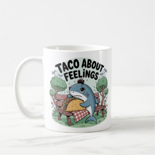 Sad Shark Taco Break Funny Kaffeetasse