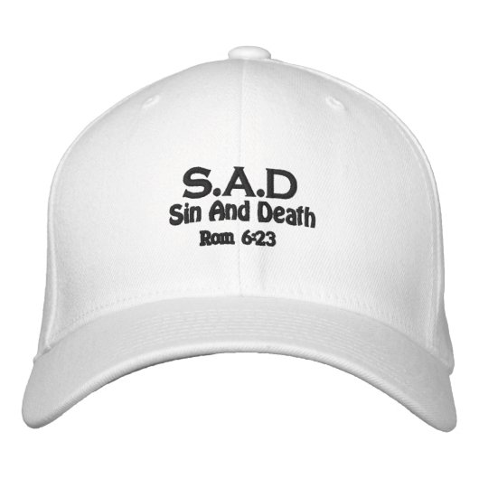 SAD Sin and Death passen sie an Bestickte Baseballkappe (Vorderseite)