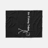 Sad Stick Figure Fishing Lover No Fishing Today Fa Fleecedecke (Vorderseite (Horizontal))