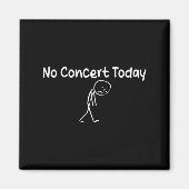 Sad Stick Figure Music Lovers No Concert Today  Magnet (Vorne)