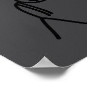 Sad Stick Man Figure Fisherman No Fishing Today Fa Poster (Ecke)