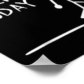 Sad Stick Man No Skiing Today Fathers Day Poster (Ecke)