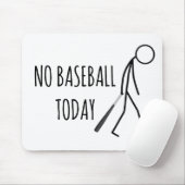 Sad Stickman with Baseball Bat Mousepad (Mit Mouse)