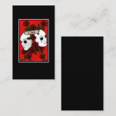 Sad Theater Mask Flowers Pastel Goth Visitenkarte (Vorne/Hinten)