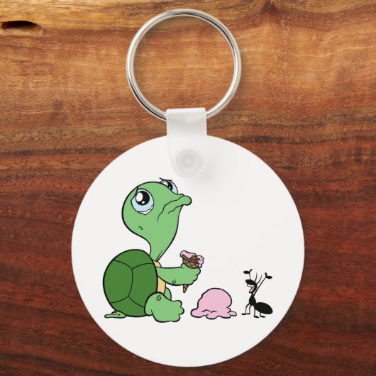 Sad Turtle Happy Ant Schlüsselanhänger (Vorderseite)