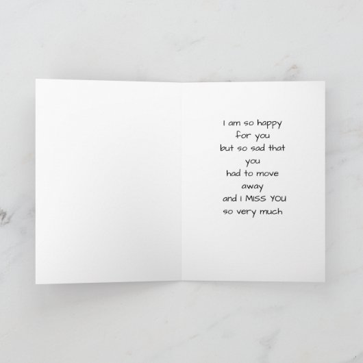 SAD U MUSSTE "WEG" UND FEHLT EUCH AUCH! KARTE (Innenseite)