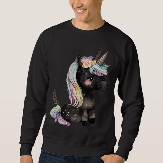 sad unicorn for unicorn enthusiasts sweatshirt (Vorderseite)