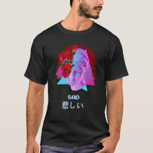 Sad Vaporwave Ästhetik Japanisch T-Shirt