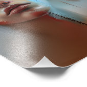 Sad Woman Abstrakt AI Generated Art Fotodruck (Ecke)