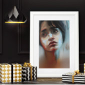 Sad Woman Abstrakt AI Generated Art Fotodruck