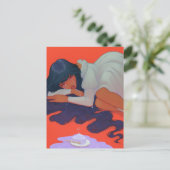 Sad Woman Postkarte (Stehend Vorderseite)