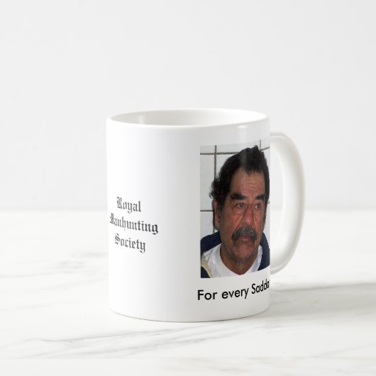 Saddam-Jagd Kaffeetasse (VorderseiteRechts)