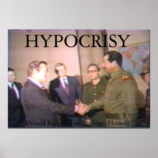 Saddam und Rummy machen einen Deal Poster (Vorne)