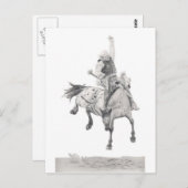Saddle Bronc Postkarte (Vorne/Hinten)