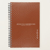 Saddle Brown Pop Dots Year Planer (Vorderseite)