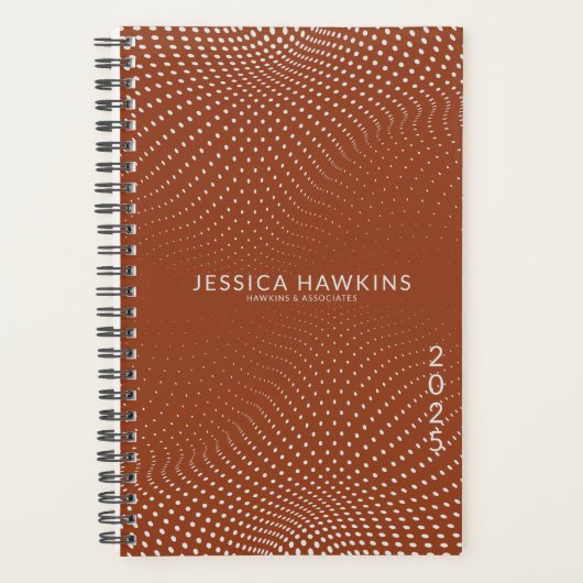 Saddle Brown Pop Dots Year Planer (Vorderseite)