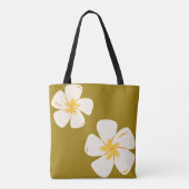 Saddle Brown White Orchid Tasche (Rückseite)