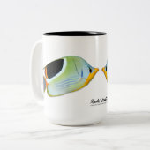 Saddle Butterflyfish Tasse, Chaetodon ephippium Zweifarbige Tasse (Vorderseite Links)