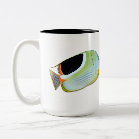 Saddle Butterflyfish Tasse, Chaetodon ephippium Zweifarbige Tasse (Links)