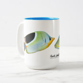 Saddle Butterflyfish und Lagoon Triggerfish Tasse (Vorderseite Links)