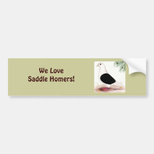Saddle Homer Pigeon Autoaufkleber