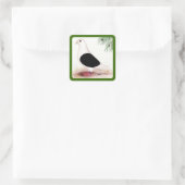 Saddle Homer Pigeon Quadratischer Aufkleber (Tasche)