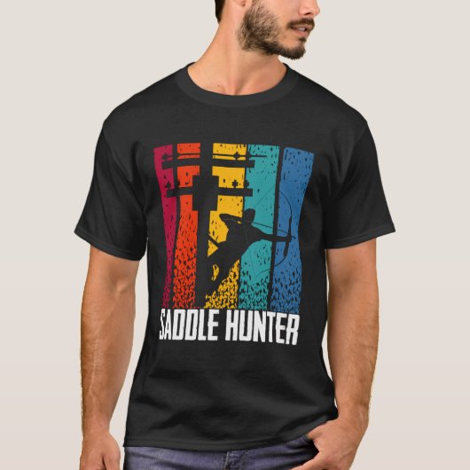 Saddle Hunter Archery Bowhunter Archer Bow Jagd T-Shirt (Vorderseite)