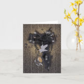 Saddle IV - Notecard Karte (Gelbe Blume)