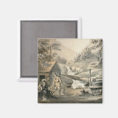 'Saddle Mending', Plakat für 'Davy Crockett' Starr Magnet (Vorderseite/Rückseite)